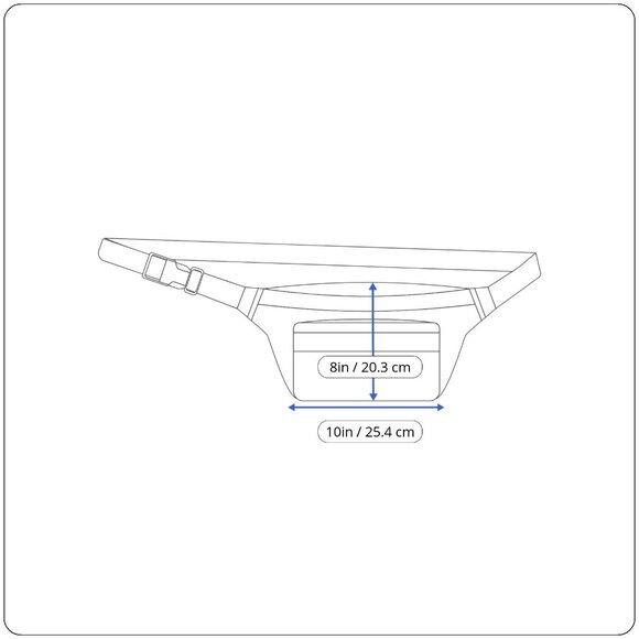 Caraa Sport Light Blue Nylon Multi-Pocket Adjustable Strap Utility Belt Bag - Ne - Picture 14 of 14